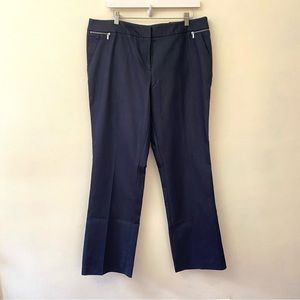 New York & Company navy dotted 7th Ave Straight Leg Pants size 16